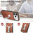 CASENEO BW-12 For iPhone 17 Pro Max Case Folding Kickstand Twill Texture Leather Back Cover - Brown - 7