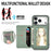 For iPhone 17 Pro Max Case RFID Blocking Carbon Fiber Leather Phone Back Cover with Card Holder - Blue - 5