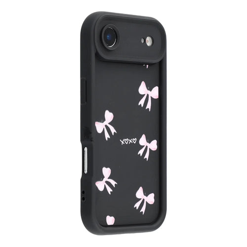 For iPhone Air Case Aesthetic Pattern Print TPU Shockproof Phone Cover - Bow / Black - 1