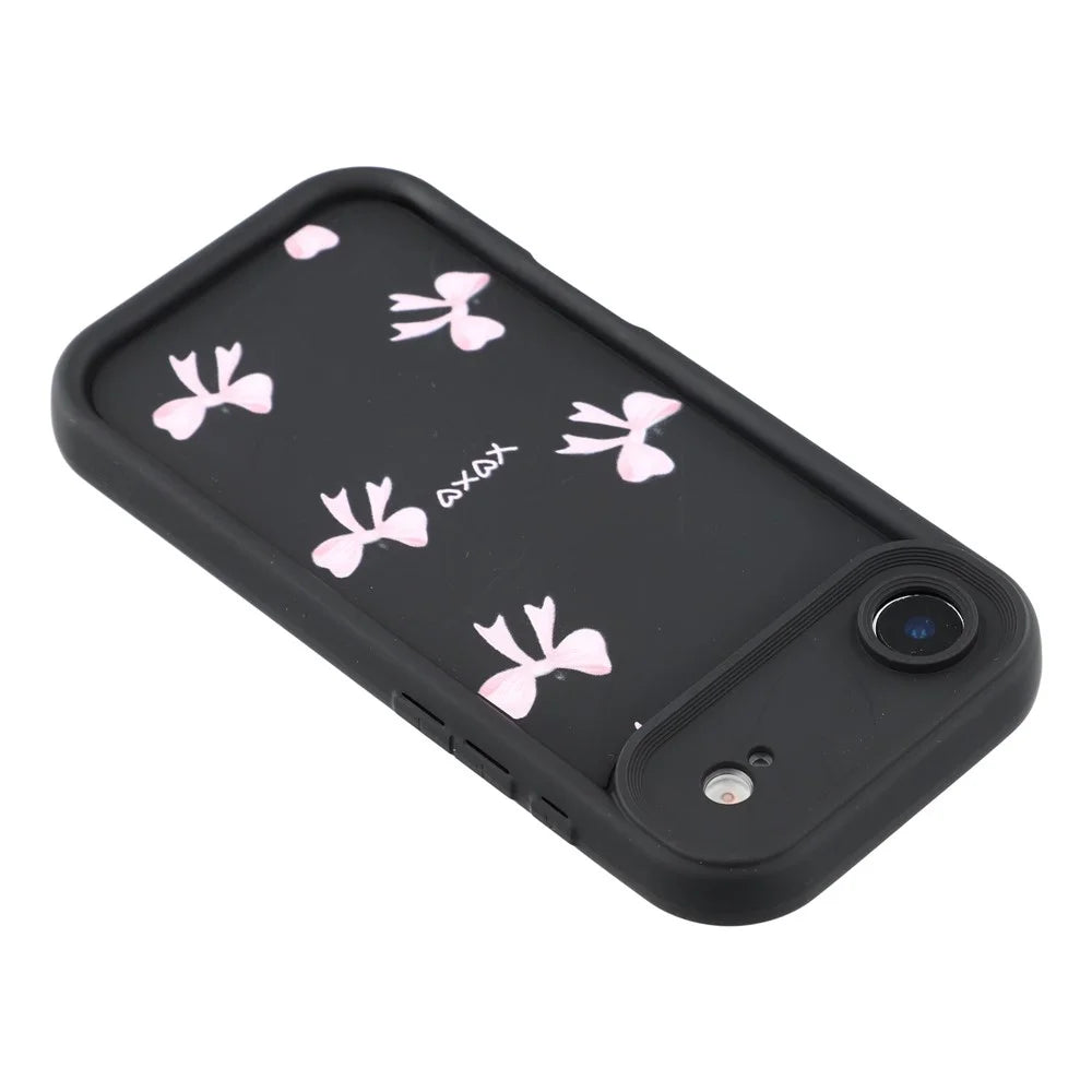 For iPhone Air Case Aesthetic Pattern Print TPU Shockproof Phone Cover - Bow / Black - 5