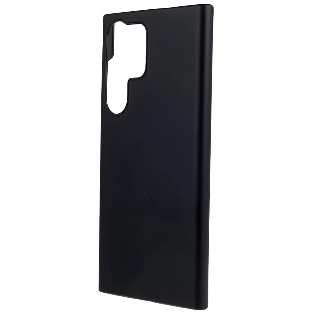 For Samsung Galaxy S23 Ultra Hard Plastic Rubberized Glossy Phone Back Case Drop Resistant Cellphone Cover - Black - 2