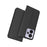 For Realme 15 5G Case PU Leather Phone Cover with Card Holder Stand - Black - 1