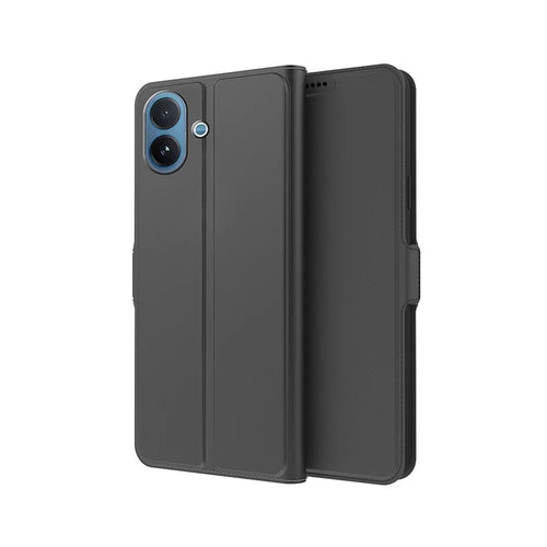 For vivo V60 Lite 5G Case Shockproof TPU Inner Shell Leather Phone Cover Card Slot - Black - 1