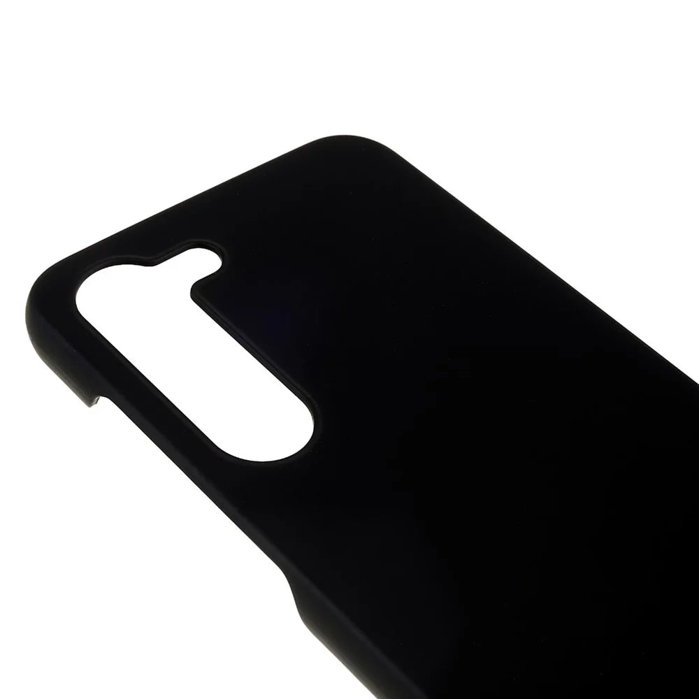 For Samsung Galaxy S23 Hard Plastic Rubberized Glossy Phone Case Back Protector Cellphone Cover - Black - 5