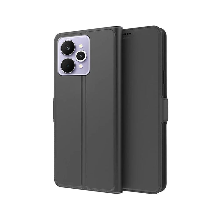 For Realme 15 Pro 5G Case Shockproof TPU Inner Shell Leather Phone Cover Card Slot - Black - 1