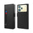 For Realme P4 5G Case Stand PU Leather Phone Cover Card Holder Mirror - Black - 1