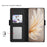 For vivo V60 Lite 5G Case Stand PU Leather Phone Cover Card Holder Mirror - Black - 3