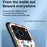 For iPhone 17 Pro Max Case Butterfly Pattern TPU + Tempered Glass Protective Phone Cover - Colorful Butterfly - 3