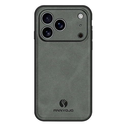 ANNYOJO For iPhone 17 Pro Case PU Leather + PC + TPU Anti Drop Phone Back Cover - Grey - 1