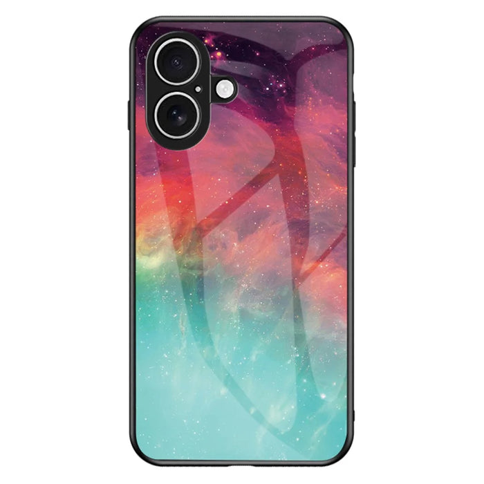 For iPhone 17 Case Starry Sky Pattern Tempered Glass Phone Cover - Color Starry Sky - 1