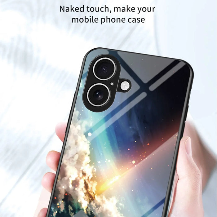 For iPhone 17 Case Starry Sky Pattern Tempered Glass Phone Cover - Color Starry Sky - 3