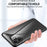 For iPhone 17 Case Tempered Glass Shockproof Phone Cover - Black Fiber - 2