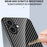 For iPhone 17 Case Tempered Glass Shockproof Phone Cover - Black Fiber - 4