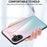 For iPhone 17 Case Anti-Scratch Tempered Glass + PC + TPU Phone Cover - Gradient Pink Blue - 2