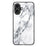 For iPhone 17 Case Marble Pattern Tempered Glass + PC + TPU Protective Phone Cover - White Marble - 1