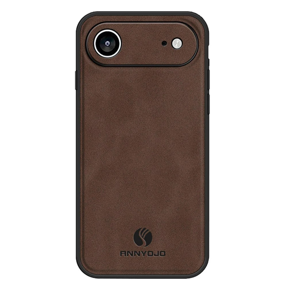 ANNYOJO For iPhone Air Case PU Leather + PC + TPU Anti Drop Phone Back Cover - Coffee - 1