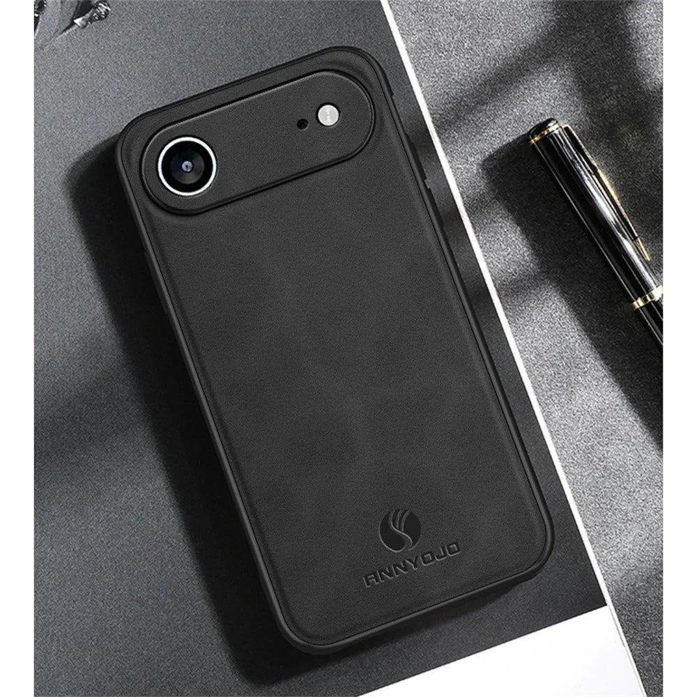 ANNYOJO For iPhone Air Case PU Leather + PC + TPU Anti Drop Phone Back Cover - Coffee - 4