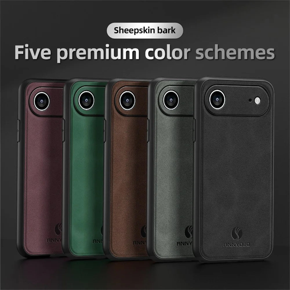 ANNYOJO For iPhone Air Case PU Leather + PC + TPU Anti Drop Phone Back Cover - Coffee - 7