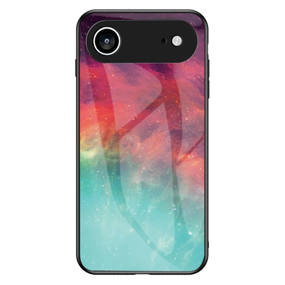 For iPhone Air Case Starry Sky Pattern Tempered Glass Phone Cover - Color Starry Sky - 1