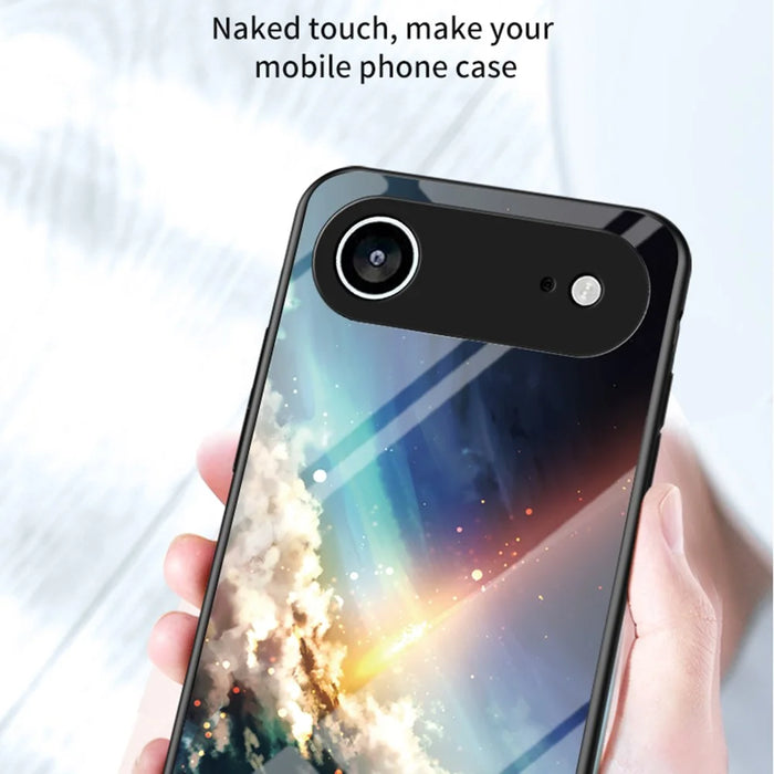 For iPhone Air Case Starry Sky Pattern Tempered Glass Phone Cover - Color Starry Sky - 2