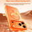 For iPhone 17 Pro Max Magnetic Case Skin-Feel Rubberized PC + TPU Phone Cover Compatible with MagSafe - Orange - 3