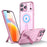For iPhone 17 Pro Case Compatible with MagSafe Kickstand TPU + Acrylic Phone Cover - Pink - 1