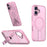 For iPhone 17 Case Compatible with MagSafe Kickstand TPU + Acrylic Phone Cover - Pink - 1