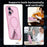 For iPhone 17 Case Compatible with MagSafe Kickstand TPU + Acrylic Phone Cover - Pink - 6