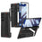 GKK For Samsung Galaxy Z Fold7 5G Case Magnetic Hinge Hard PC Phone Case with Hand Strap / Tempered Glass Film - Carbon Fiber Texture - 1