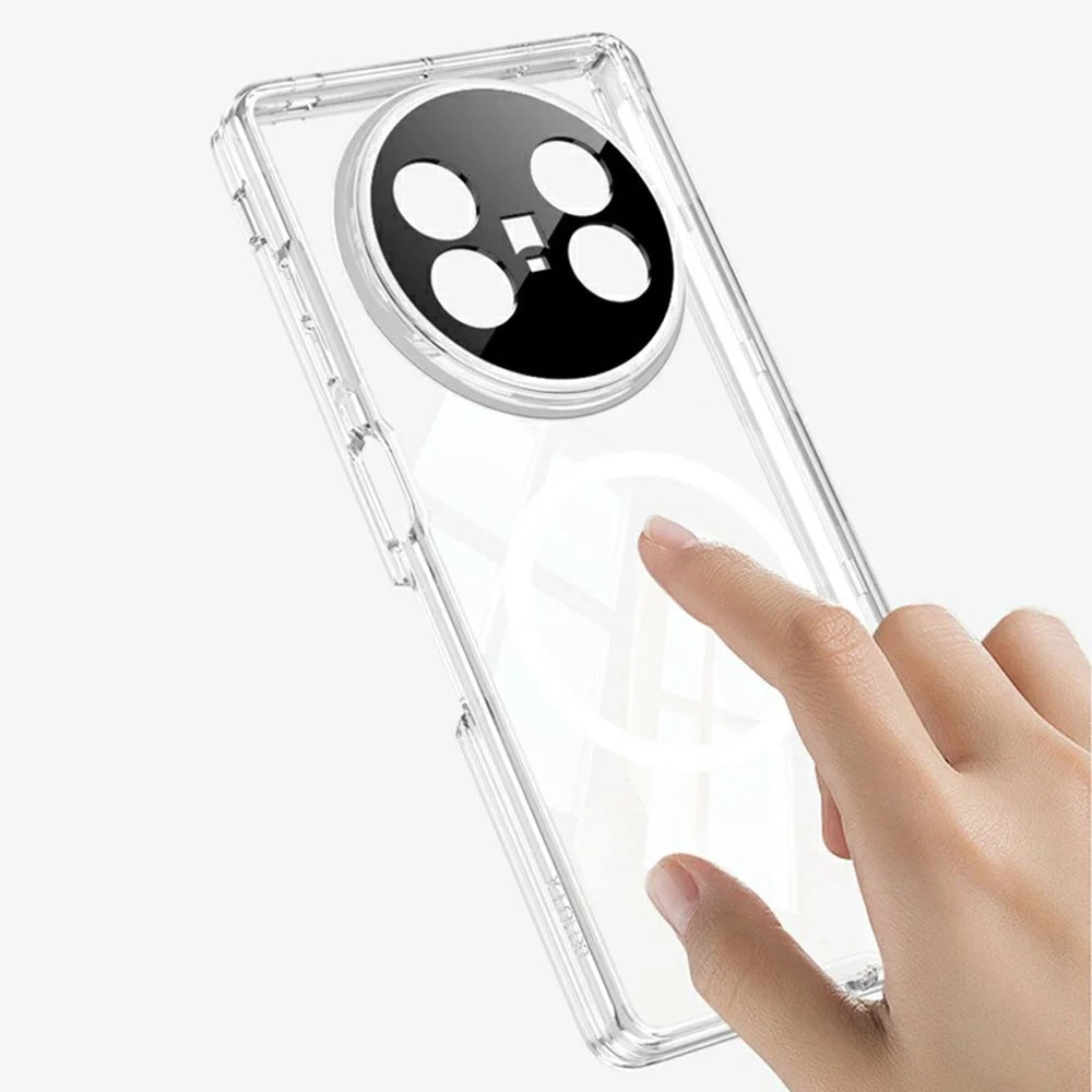 GKK For vivo X Fold5 5G Magnetic Case Hinge Protection Clear TPU Phone Cover - Transparent Black - 3