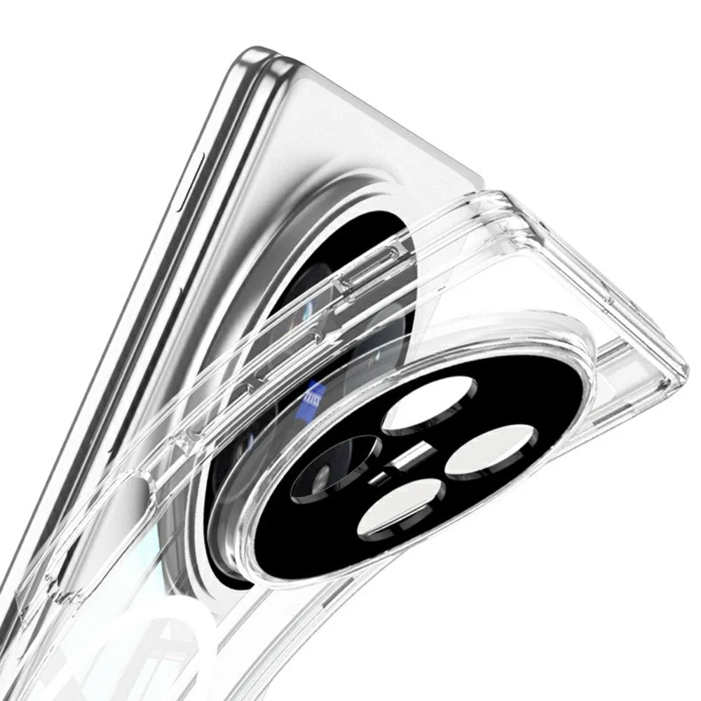 GKK For vivo X Fold5 5G Magnetic Case Hinge Protection Clear TPU Phone Cover - Transparent Black - 7