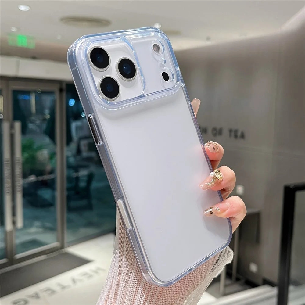 For iPhone 17 Pro Max Clear Case Shockproof PC + TPU Matte Phone Cover - 2