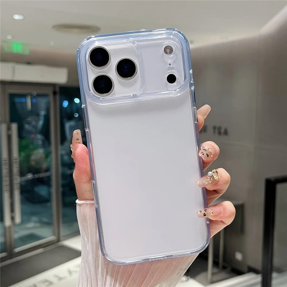 For iPhone 17 Pro Max Clear Case Shockproof PC + TPU Matte Phone Cover - 3
