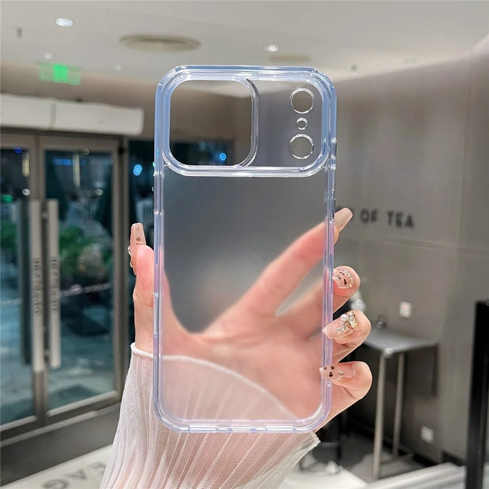 For iPhone 17 Pro Max Clear Case Shockproof PC + TPU Matte Phone Cover - 4