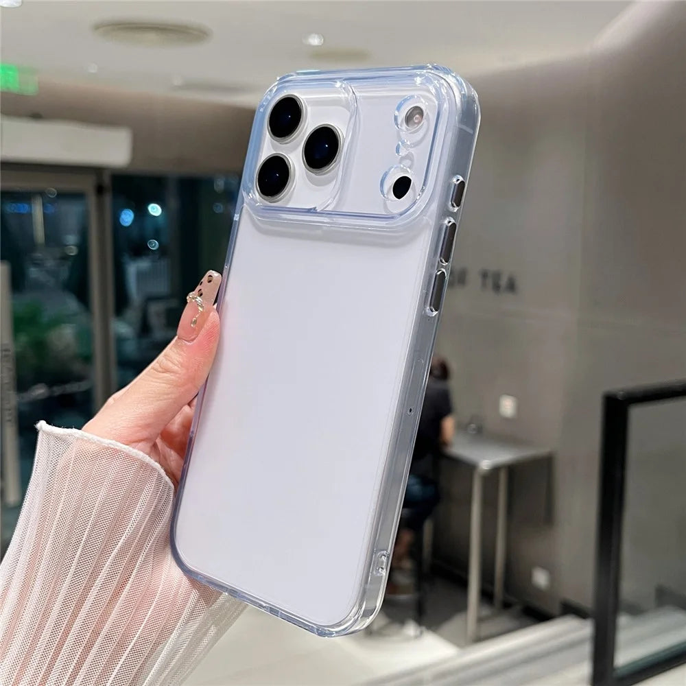 For iPhone 17 Pro Max Clear Case Shockproof PC + TPU Matte Phone Cover - 7