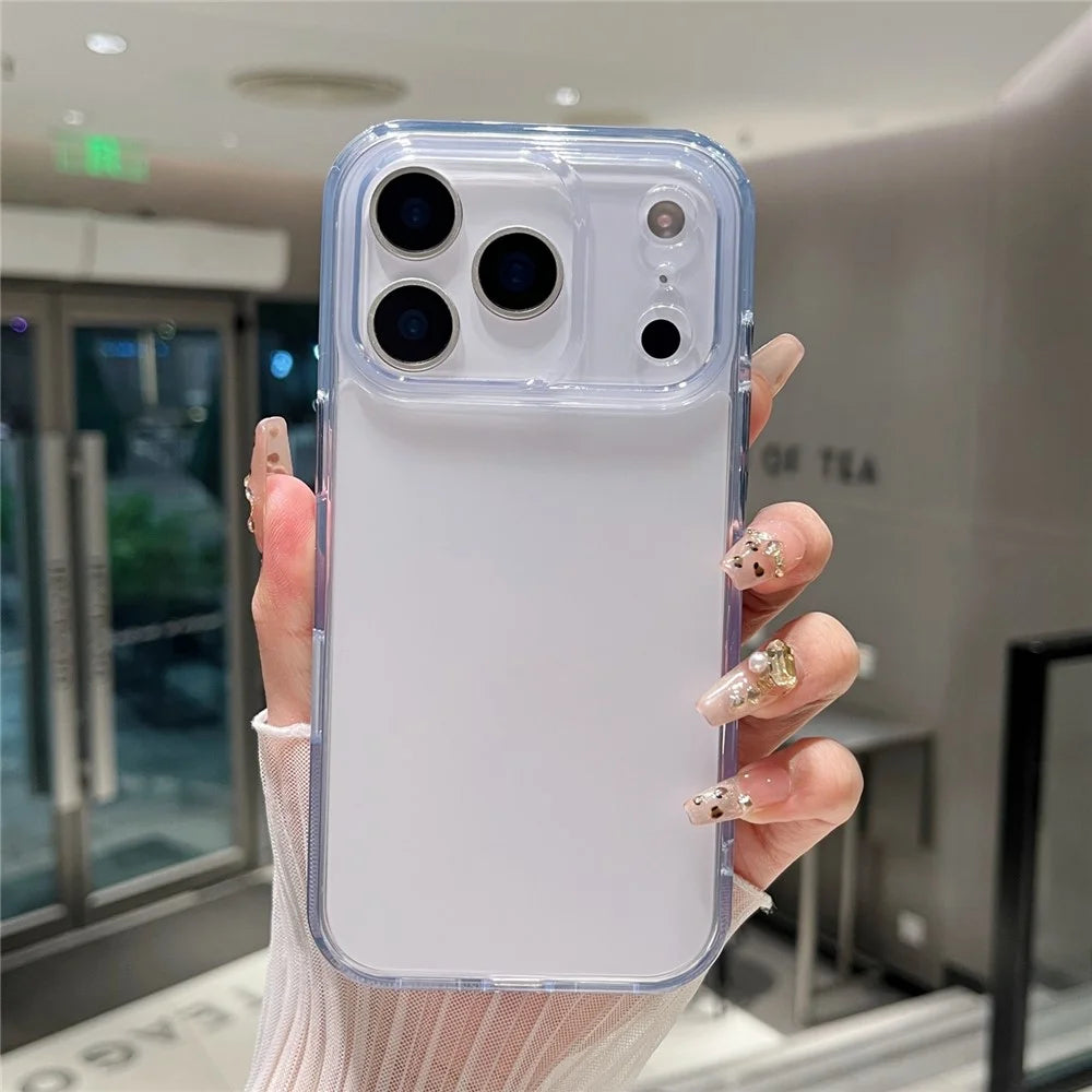 For iPhone 17 Pro Clear Case Shockproof PC + TPU Matte Phone Cover - 2