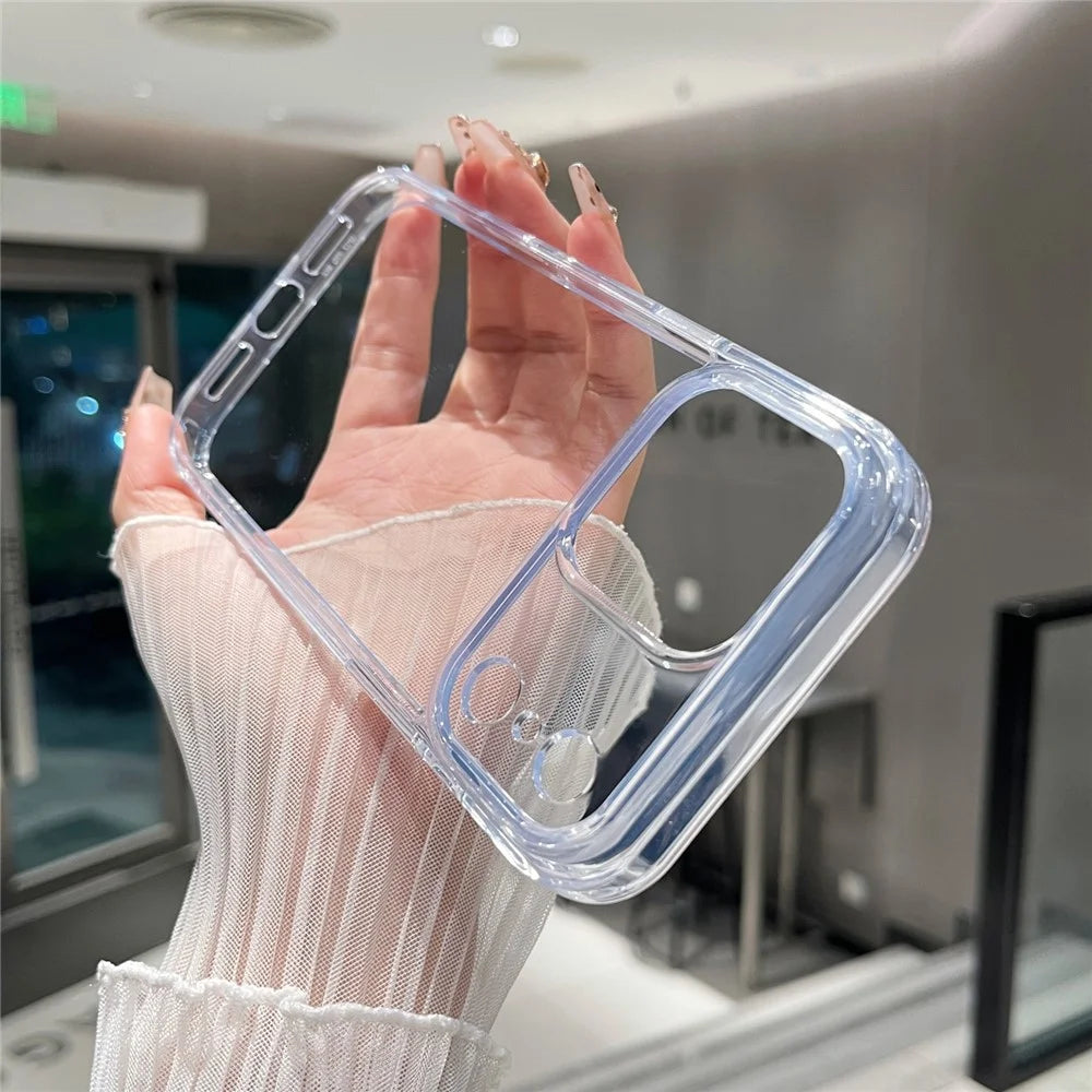 For iPhone 17 Pro Max Clear Case PC + TPU Shockproof Phone Cover - 5