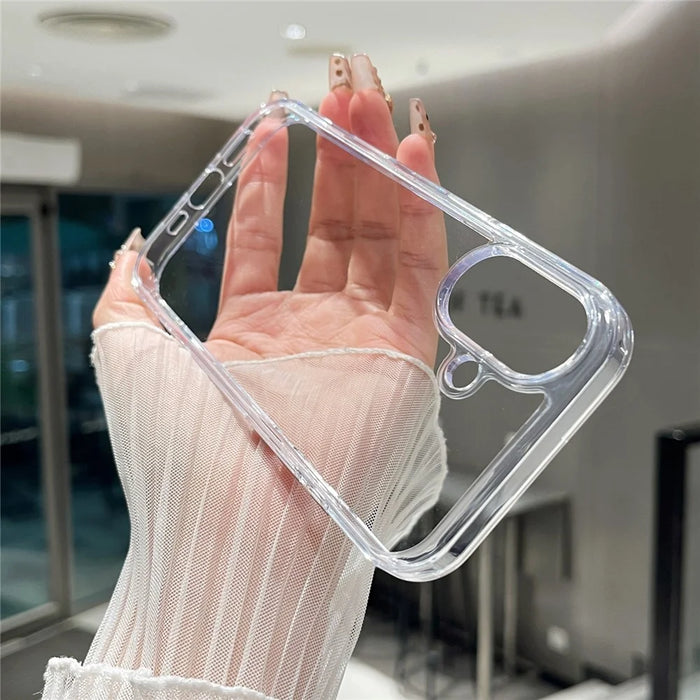 For iPhone 17 Clear Case PC + TPU Shockproof Phone Cover - 7