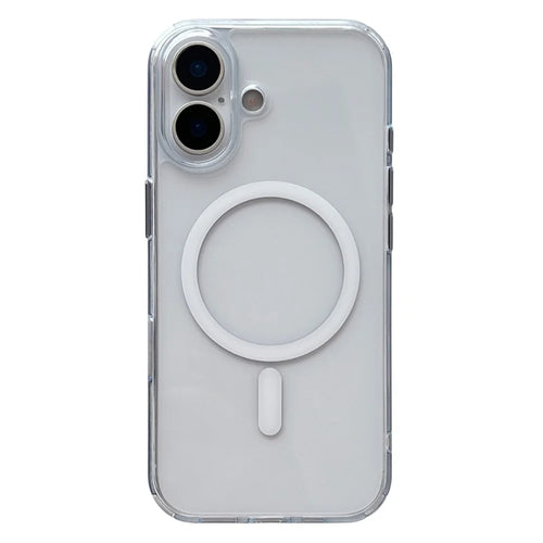 For iPhone 17 Magnetic Clear Case PC +TPU Hybrid Phone Cover Compatible with MagSafe - 1