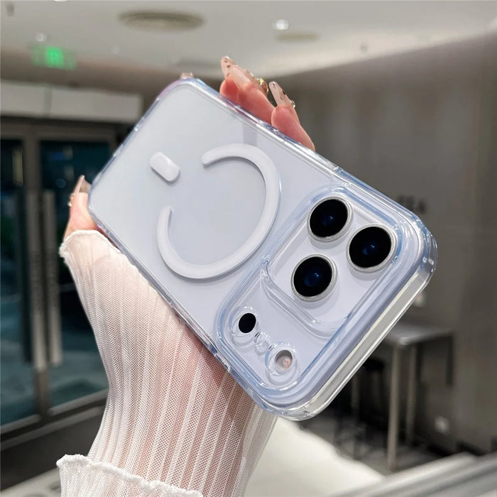 For iPhone 17 Pro Magnetic Clear Case PC +TPU Hybrid Phone Cover Compatible with MagSafe - 6