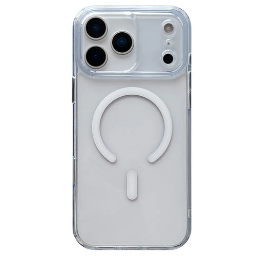 For iPhone 17 Pro Max Magnetic Clear Case PC +TPU Hybrid Phone Cover Compatible with MagSafe - 1