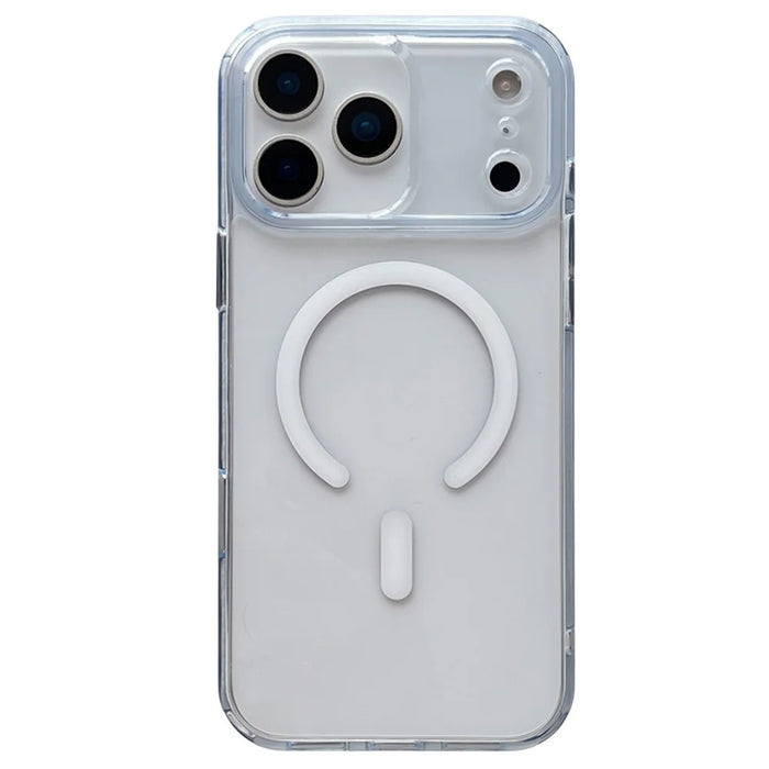 For iPhone 17 Pro Max Magnetic Clear Case PC +TPU Hybrid Phone Cover Compatible with MagSafe - 1