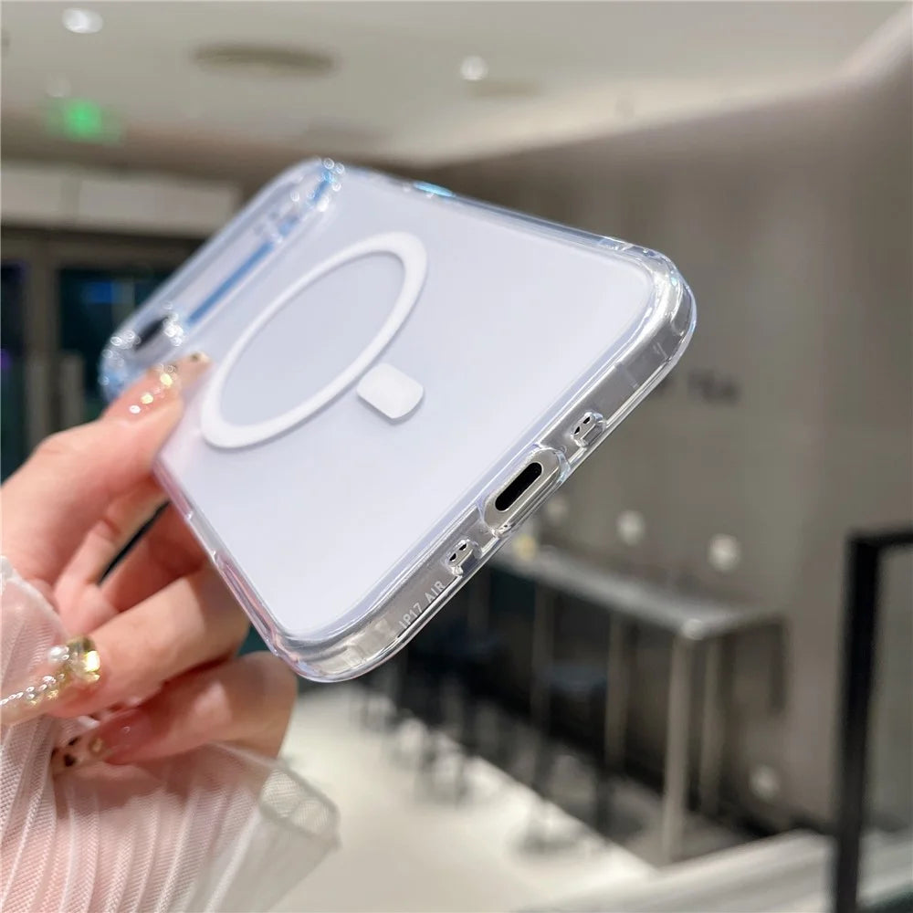For iPhone Air Magnetic Case Matte Clear Phone Cover Compatible with MagSafe - 3