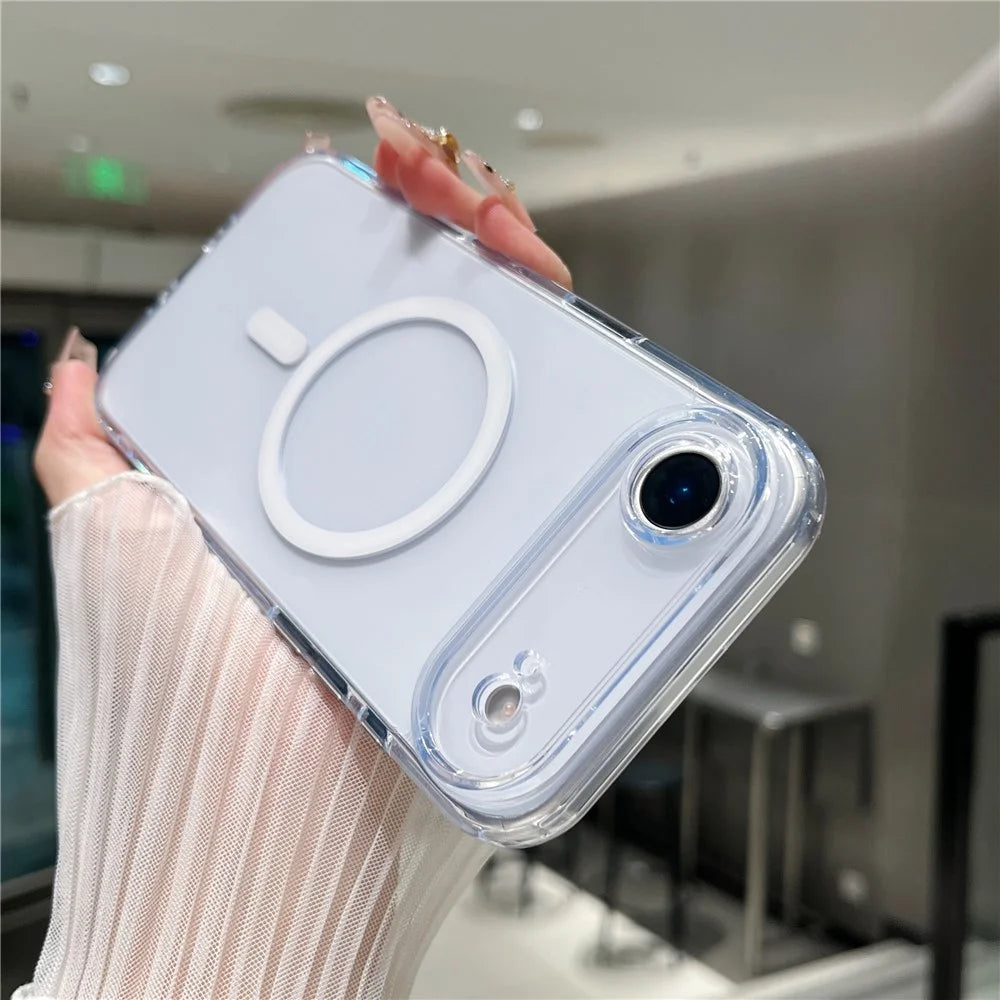 For iPhone Air Magnetic Case Matte Clear Phone Cover Compatible with MagSafe - 5