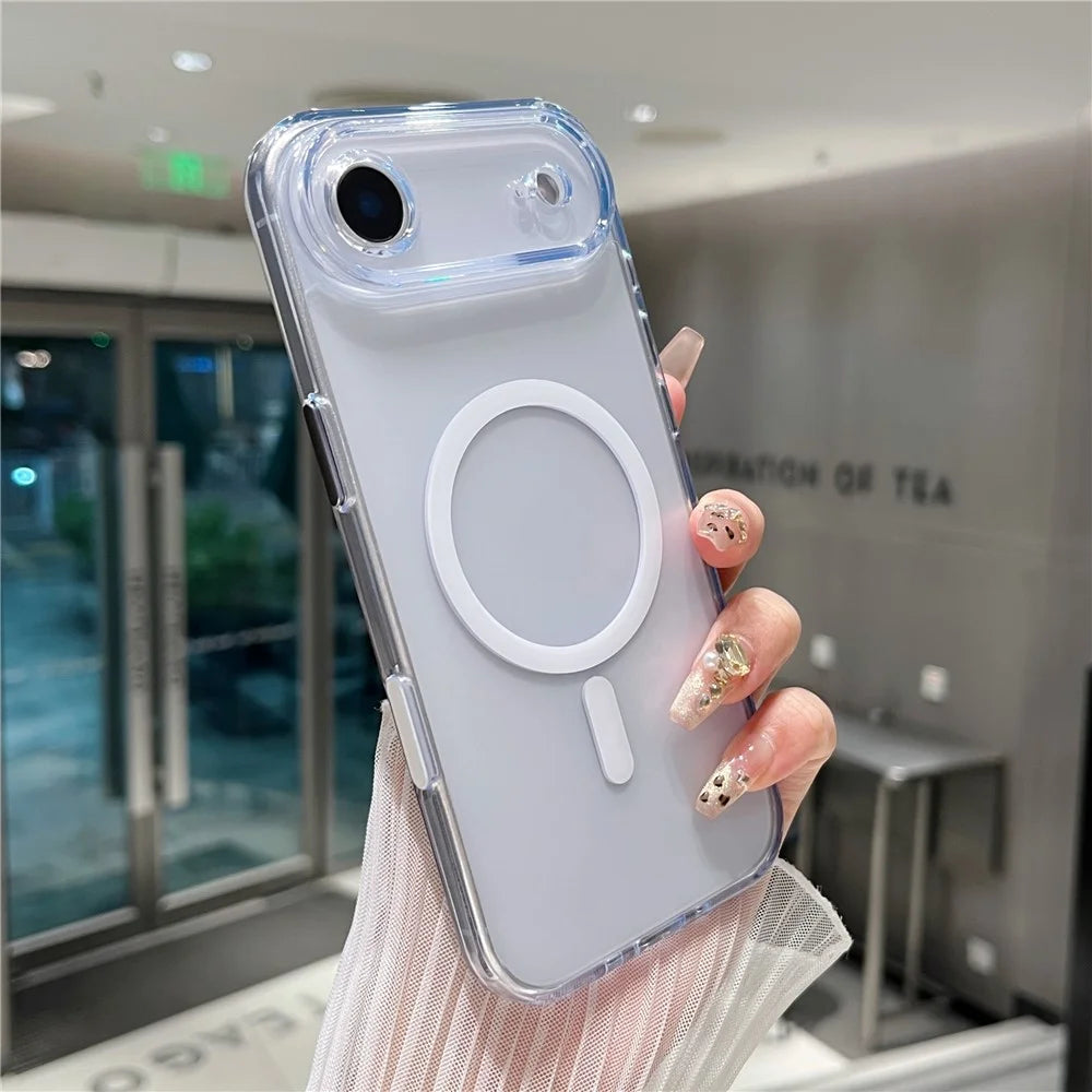 For iPhone Air Magnetic Case Matte Clear Phone Cover Compatible with MagSafe - 6