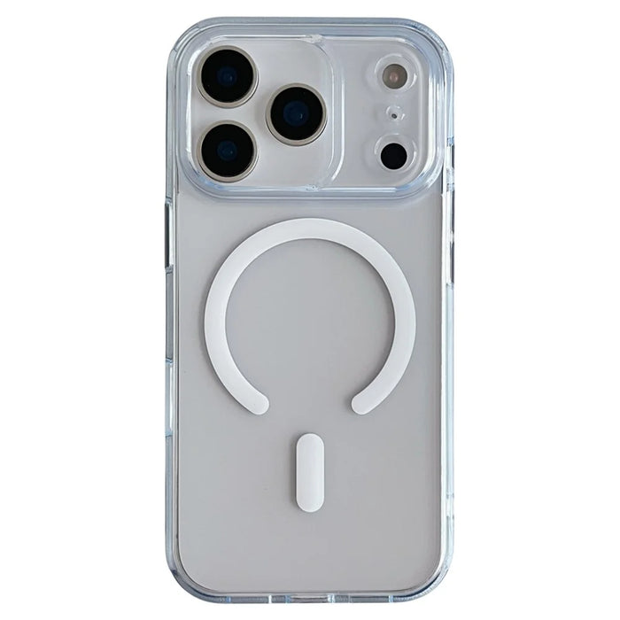 For iPhone 17 Pro Magnetic Case Matte Clear Phone Cover Compatible with MagSafe - 1