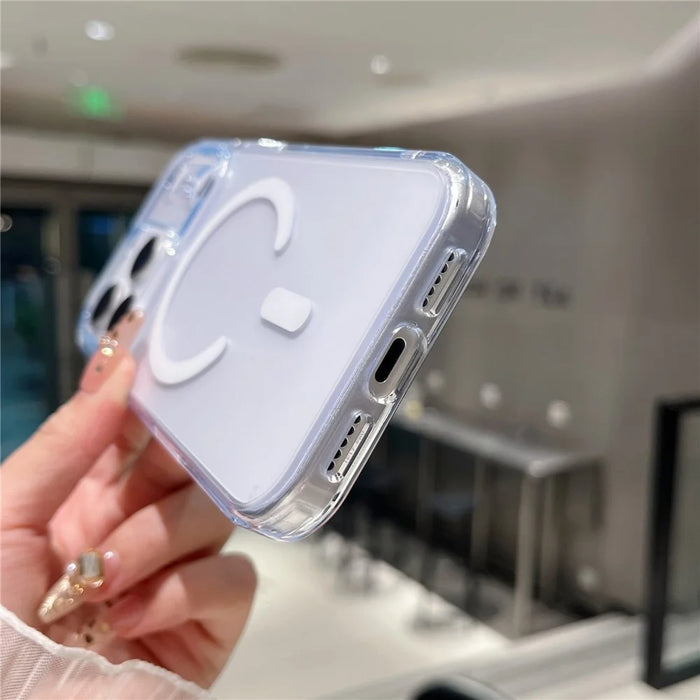 For iPhone 17 Pro Magnetic Case Matte Clear Phone Cover Compatible with MagSafe - 4