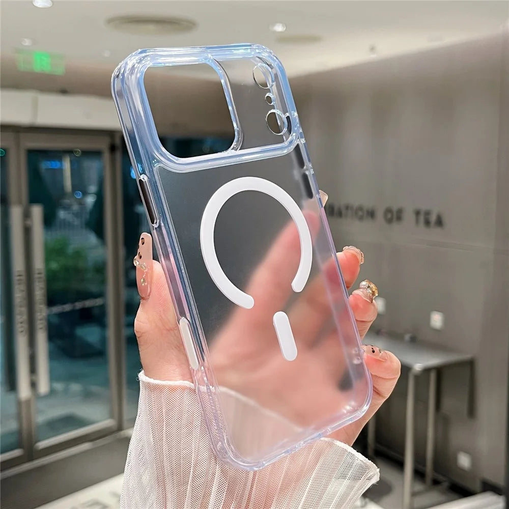For iPhone 17 Pro Max Magnetic Case Matte Clear Phone Cover Compatible with MagSafe - 2