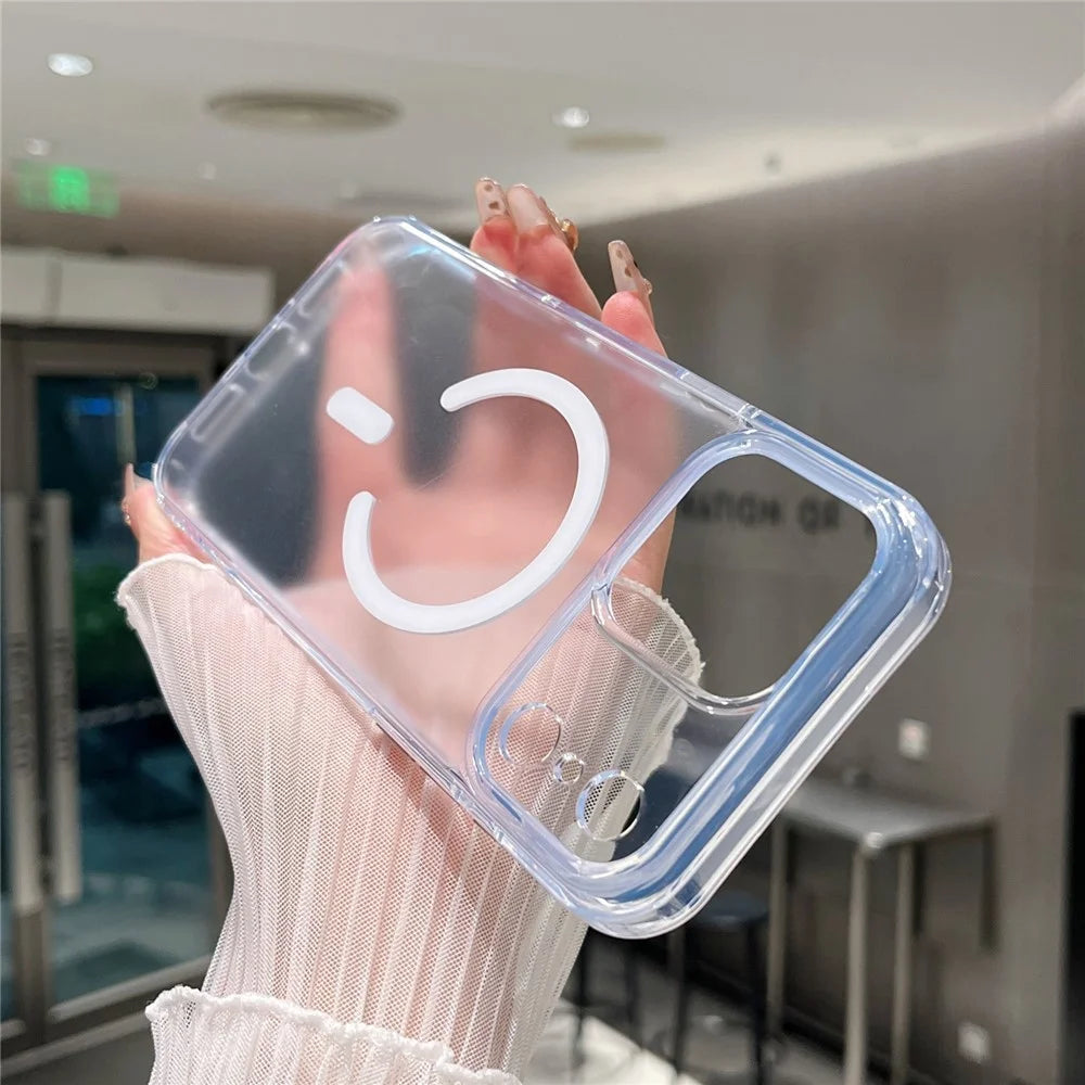 For iPhone 17 Pro Max Magnetic Case Matte Clear Phone Cover Compatible with MagSafe - 3