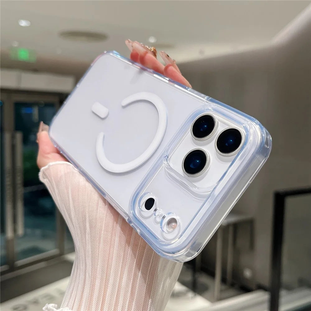 For iPhone 17 Pro Max Magnetic Case Matte Clear Phone Cover Compatible with MagSafe - 6
